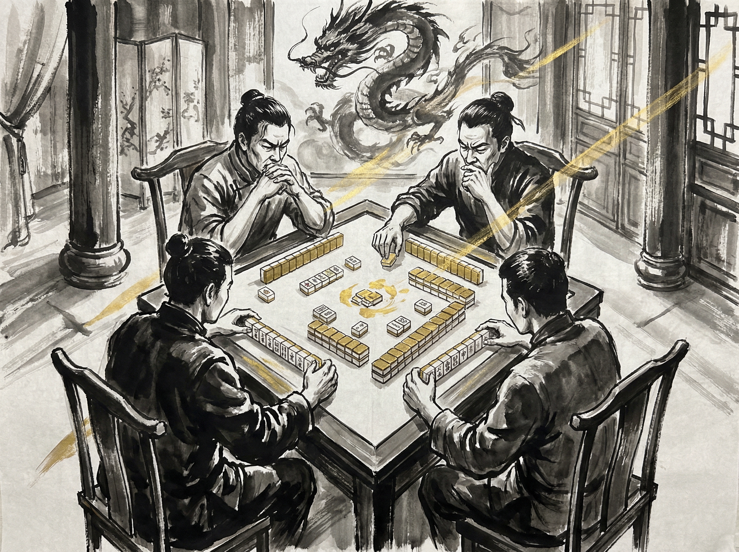 麻将胡了 - 经典比赛中的防守与进攻策略